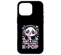 Solo una Chica a la Que le Encanta el K-Pop Kawaii Panda Drink Boba Music Carcasa para iPhone 16 Pro