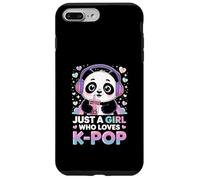 Solo una Chica a la Que le Encanta el K-Pop Kawaii Panda Drink Boba Music Carcasa para iPhone 7 Plus/8 Plus