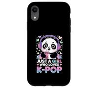 Solo una Chica a la Que le Encanta el K-Pop Kawaii Panda Drink Boba Music Carcasa para iPhone XR