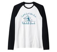 Solo una Chica a la Que le Encanta Rehoboth Beach Mermaid Fish Tail Camiseta Manga Raglan