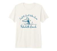 Solo una Chica a la Que le Encanta Rehoboth Beach Mermaid Fish Tail Camiseta Premium