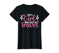 Solo una chica a la que le encanta viajar | Wanderlust Globetrotter Camiseta