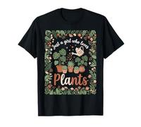 Solo una Chica a la Que le encantan Las Plantas, Bonita jardinería y Flores botánicas Camiseta