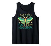 Solo una Chica a la Que le encantan Las polillas Luna Moths, Menta y Pastel. Camiseta sin Mangas
