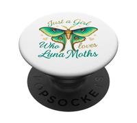 Solo una Chica a la Que le encantan Las polillas Luna Moths, Menta y Pastel. PopSockets PopGrip Adhesivo