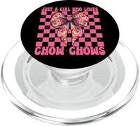 Solo una Chica a la Que le encantan los Chow Chows Chow Dog Coquette Bow PopSockets PopGrip para MagSafe