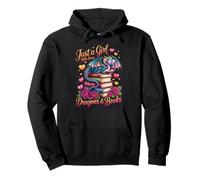 Solo una Chica a la Que le encantan los Dragones y los Libros, Lindo dragón Lector Sudadera con Capucha