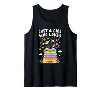 Solo una Chica a la Que le encantan los Libros, Linda Cita de Lectura, ratón de Biblioteca Camiseta sin Mangas