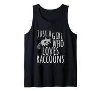 Solo una Chica a la Que le encantan los mapaches, Divertido Mapache de Animales Salvajes Camiseta sin Mangas