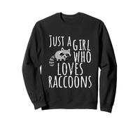 Solo una Chica a la Que le encantan los mapaches, Divertido Mapache de Animales Salvajes Sudadera