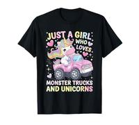 Solo una Chica a la Que le encantan los Monster Trucks y los Unicornios Pastel Kid Camiseta