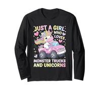 Solo una Chica a la Que le encantan los Monster Trucks y los Unicornios Pastel Kid Manga Larga
