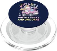 Solo una Chica a la Que le encantan los Monster Trucks y los Unicornios Pastel Kid PopSockets PopGrip para MagSafe