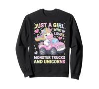 Solo una Chica a la Que le encantan los Monster Trucks y los Unicornios Pastel Kid Sudadera