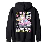 Solo una Chica a la Que le encantan los Monster Trucks y los Unicornios Pastel Kid Sudadera con Capucha