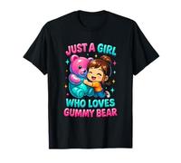 Solo una Chica a la Que le encantan los Ositos de Goma, Divertidos Caramelos para niñas Camiseta