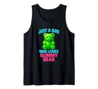 Solo una Chica a la Que le encantan los Ositos de Goma, Divertidos Caramelos para niñas Camiseta sin Mangas