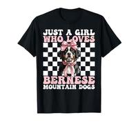 Solo una Chica a la Que le encantan los Perros de montaña de Berna Coquette Bow Camiseta