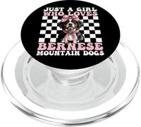 Solo una Chica a la Que le encantan los Perros de montaña de Berna Coquette Bow PopSockets PopGrip para MagSafe