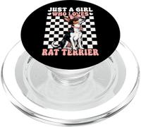 Solo una Chica a la Que le encantan los Rat Terriers Rat Terrier Dog Coquette PopSockets PopGrip para MagSafe