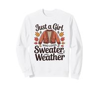 Solo una Chica a la Que le encantan los suéteres y Las Vibraciones otoñales Sudadera