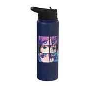 Solo una chica a la que realmente le encantan los cómics de manga de anime Stainless Steel Insulated Water Bottle