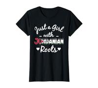 Solo Una Chica Con Raíces Jordanas Jordan Woman Camiseta