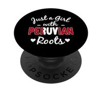 Solo Una Chica con Raíces Peruanas Herencia Hispana Perú PopSockets PopGrip Adhesivo