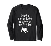 Solo una Chica Enamorada de su Amante de los Perros Pittie Pit Bull Manga Larga