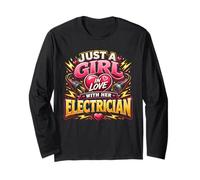 Solo una Chica Enamorada de su Electricista Electricista Divertido Manga Larga