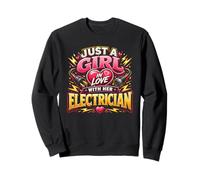 Solo una Chica Enamorada de su Electricista Electricista Divertido Sudadera