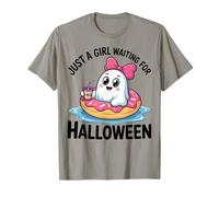 Solo una Chica Esperando Halloween Donut Ghost Camiseta