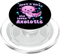 Solo una Chica Que ama a Axolotls Funny Kawaii Axolotl Lover PopSockets PopGrip para MagSafe
