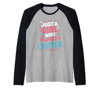 Solo una Chica Que ama a Carter, Linda Fan o Pareja de Carter Camiseta Manga Raglan