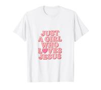 Solo una Chica Que ama a Jesús Fe Cristiana Camiseta