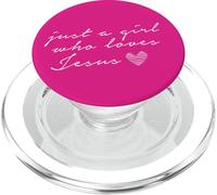 Solo una Chica Que ama a Jesús, Lindo día de San Valentín, Cristiano PopSockets PopGrip para MagSafe