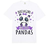 Sólo Una Chica Que Ama A La Chica Pandas Adolescente Lindo Comfort Colors Adult Heavyweight T-Shirt