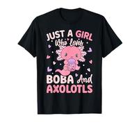 Sólo una Chica Que ama a los Axolotl Axolotl Cute Kawaii Des Camiseta