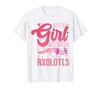 Sólo una Chica Que ama a los Axolotl Axolotl Cute Kawaii Des Camiseta