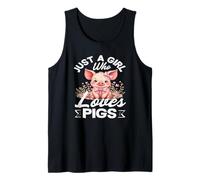 Solo una Chica Que ama a los Cerdos, Adorable bebé Cerdito Camiseta sin Mangas