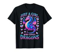 Solo una Chica Que ama a los Dragones Fantasía Criatura mítica Camiseta