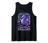 Solo una Chica Que ama a los Dragones Fantasía Criatura mítica Camiseta sin Mangas