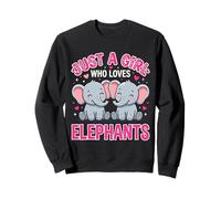 Solo una Chica Que ama a los Elefantes Lindo dúo Sudadera