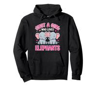 Solo una Chica Que ama a los Elefantes Lindo dúo Sudadera con Capucha