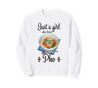 Solo una Chica Que ama a los Fideos vietnamitas Pho Amante de la Comida Sudadera