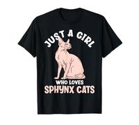 Solo una Chica Que ama a los Gatos Sphynx Camiseta