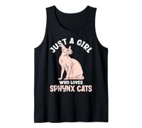 Solo una Chica Que ama a los Gatos Sphynx Camiseta sin Mangas