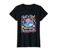 Solo una chica que ama a los narvales bajo el agua animal marino Camiseta