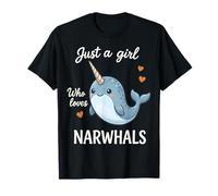 Solo una Chica Que ama a los narvales Camiseta