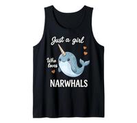 Solo una Chica Que ama a los narvales Camiseta sin Mangas